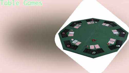 Blue poker table