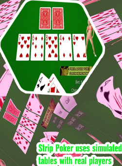 Strip poker online table