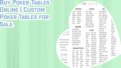 Used poker tables for sale craigslist
