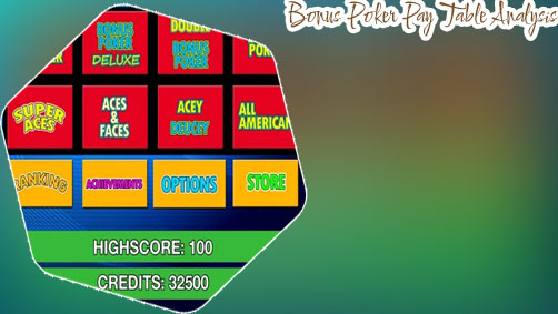 Video poker bonuses